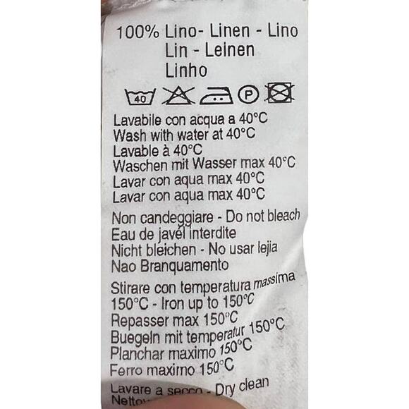 120% LINO Luxury Italian Sheer Linen Ruffle Dress SZ 38 - Picture 14 of 15